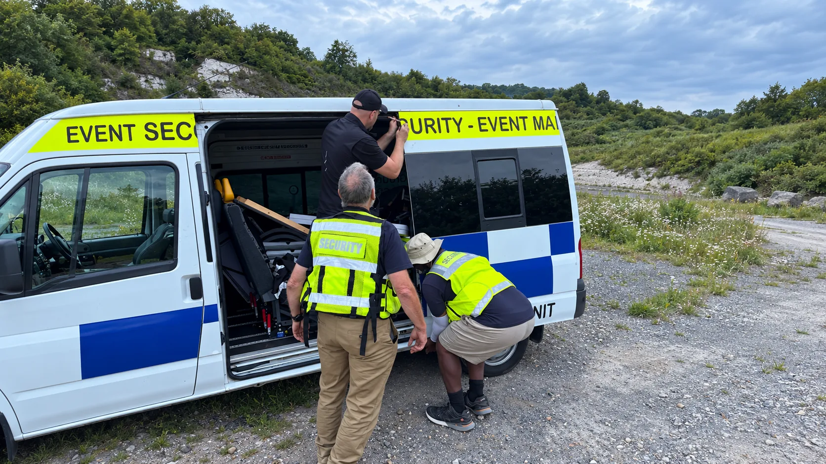 MavCo officer attending an alarm callout at night